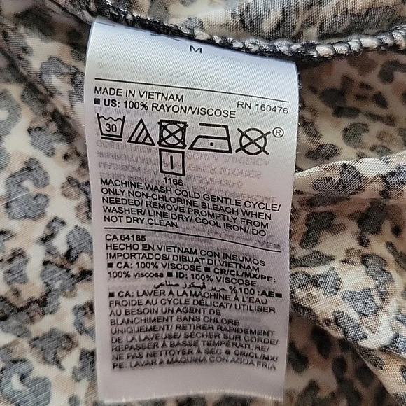 Old Navy Brown Leopard Print Long Sleeve Dress - Size Medium - Picture 8 of 8